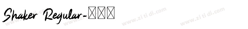 Shaker Regular字体转换